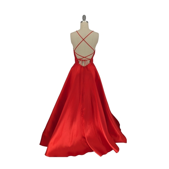 11606 Alyce Paris Sweetheart Neck A Line Gown Red Size 2 prom black tie gala - Picture 2 of 11